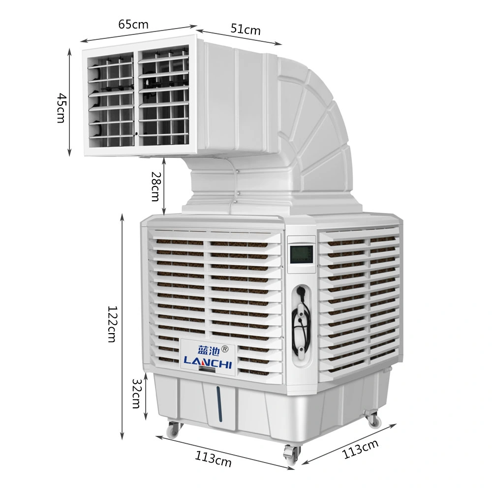 New PP Material 1.1kw 18000CMH Evaporative Cooling Portable Air Cooler